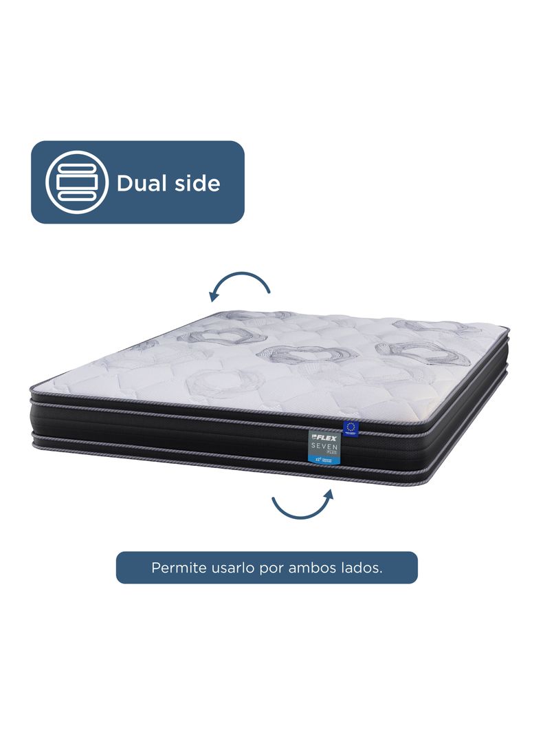 Cama Baúl Seven Plus 2 Plazas + Respaldo Design Gris-4