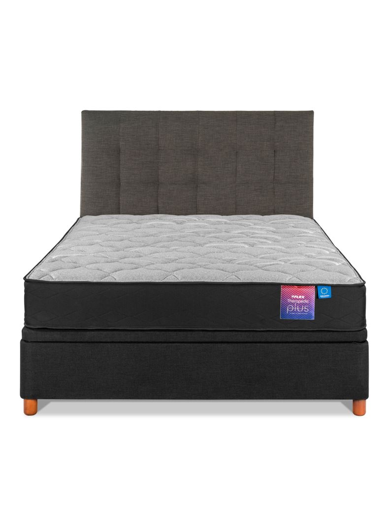 Cama Baúl Therapedic Plus 2 Plazas Respaldo Design Gráfito-2