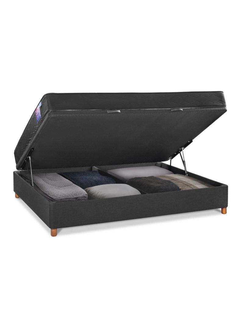 Cama Baúl Therapedic Plus 2 Plazas Respaldo Modern Velador-1