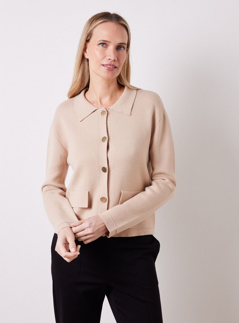 Chaleco Cárdigan Cuello Polo