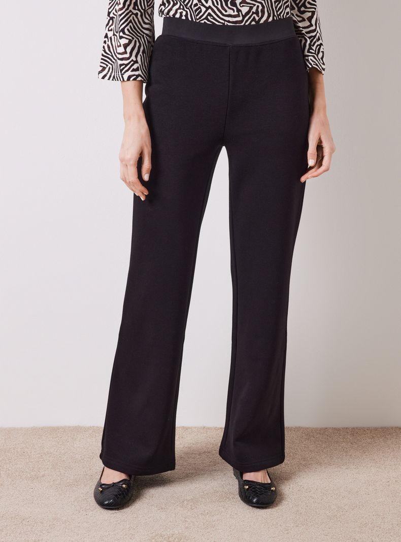 Calza Wide Leg Pretina Interior Elasticada