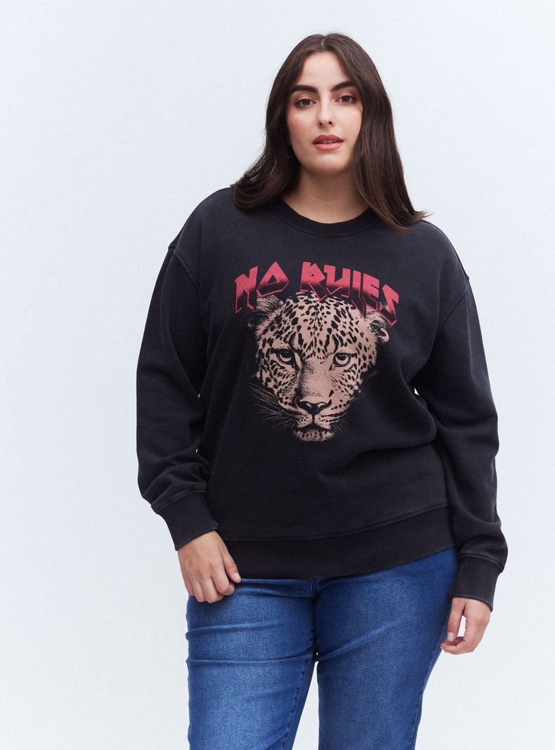 Polerón Lavado con Estampado