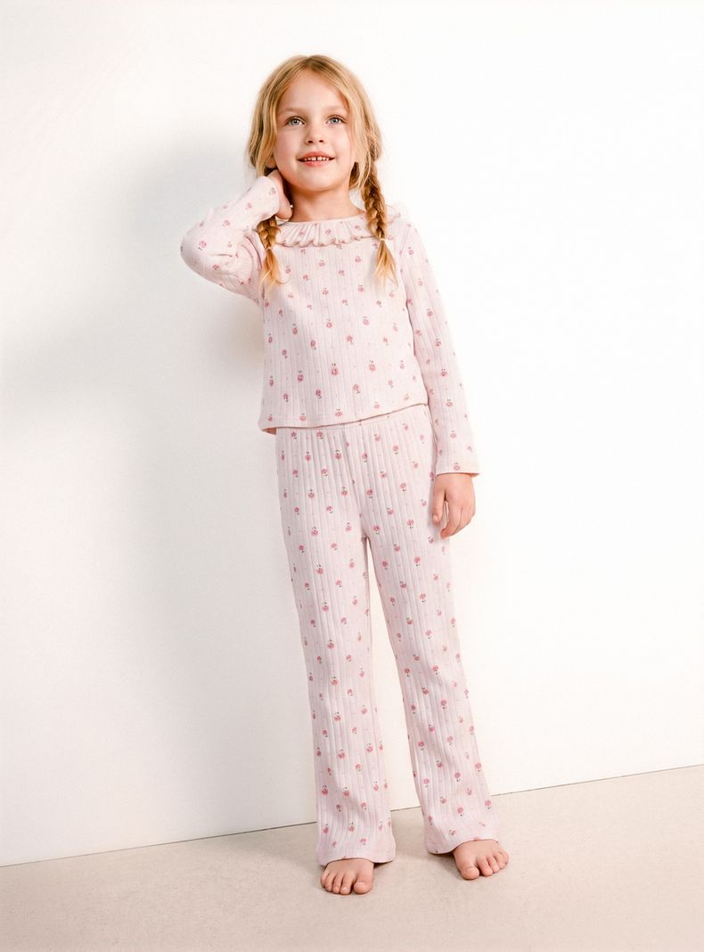 Pijama Desagujado Full Mini Estampado Niña