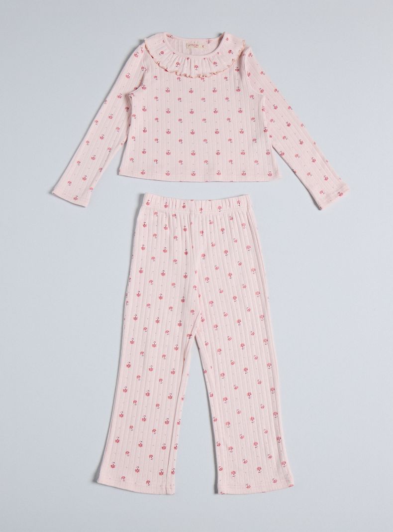 Pijama Desagujado Full Mini Estampado Niña