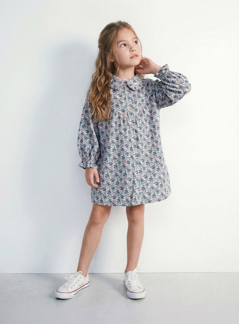 Vestido Micro Cotelé Full Bordado y Cortes