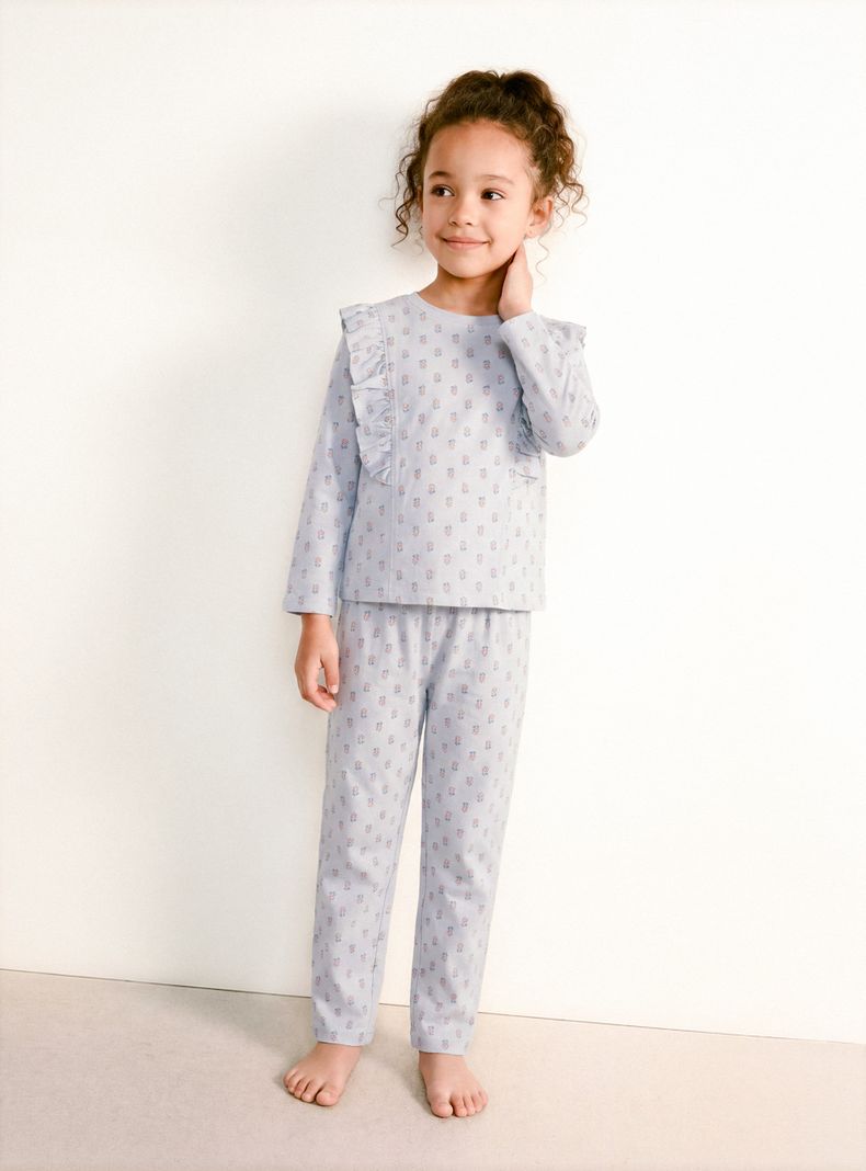 Pijama con Vuelos Full Estampado Niña
