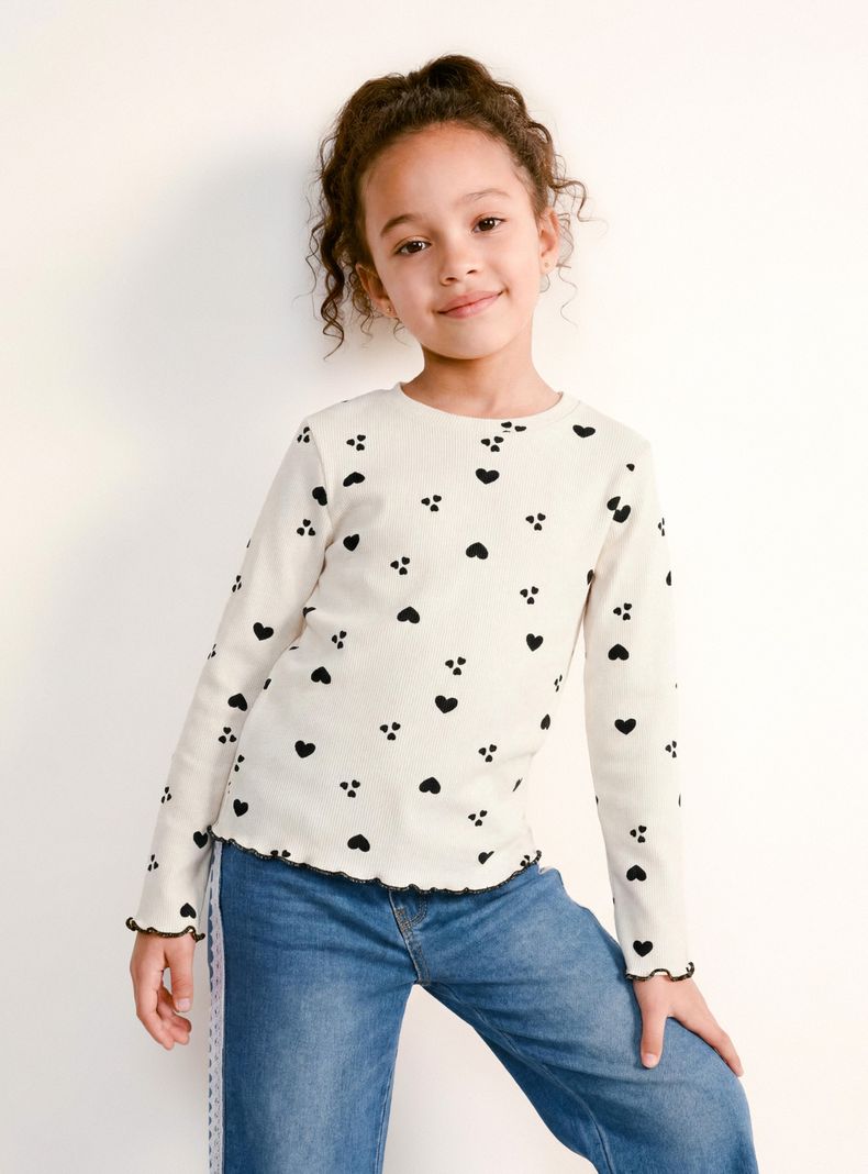 TRIBU POLERA RIB COLOR ESTAMPADA