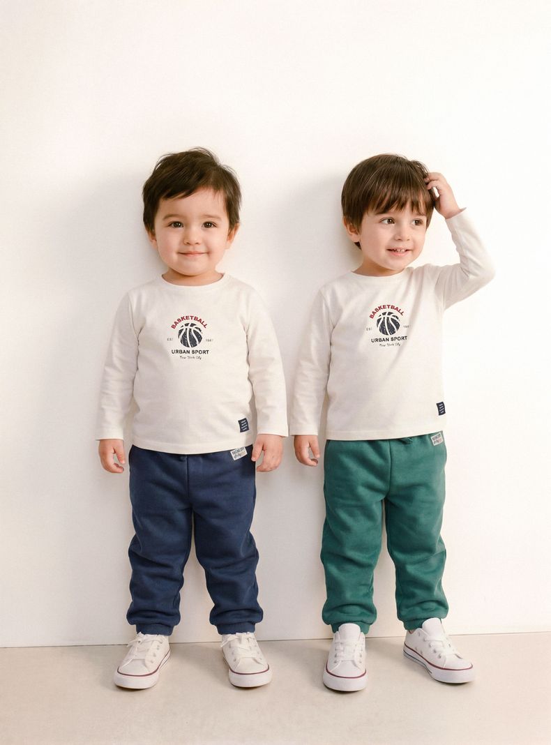 Pantalón Bipack Color Sólido con Etiqueta