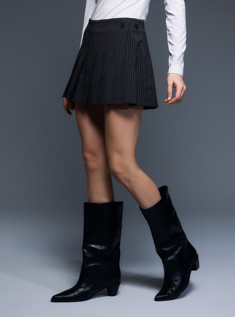 Falda Skort Tableada