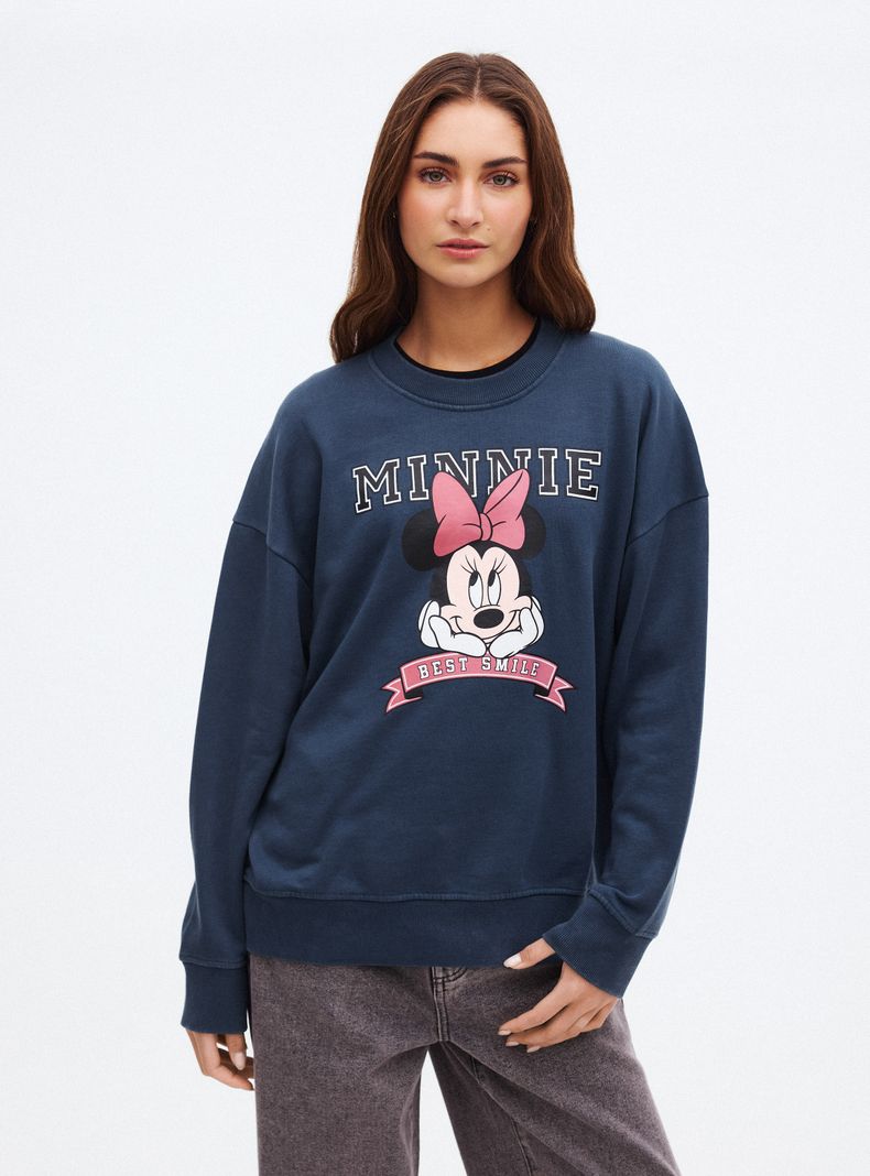 Polerón Minnie Mouse Oversize Cuello Redondo