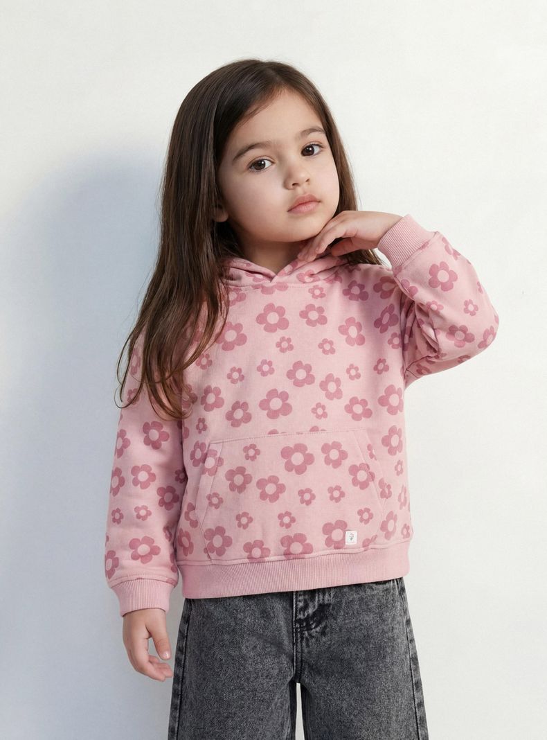 TRIBU POLERÓN HODDIE SIN CIERRE ESTAMPADO NIÑA