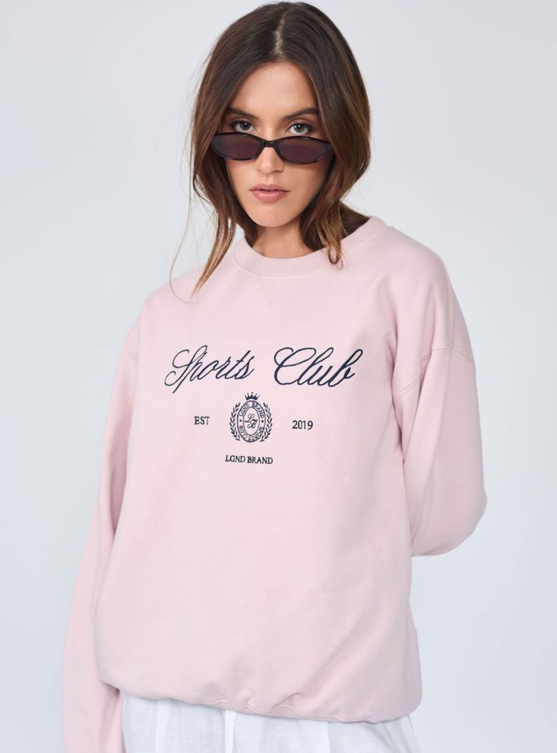 Polerón Light Pink Crewneck Sport Club Inignia