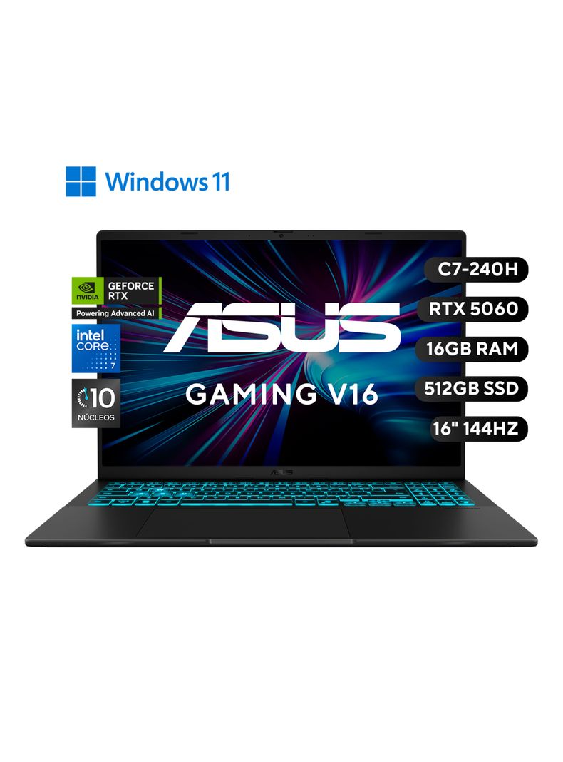 Notebook Gamer V16 V3607 Intel Core 7 RTX 5060 16GB RAM 512GB SSD