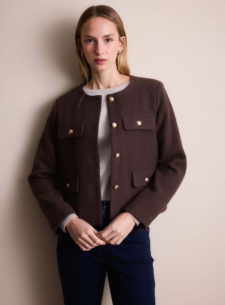 Chaqueta Corta de Tweed