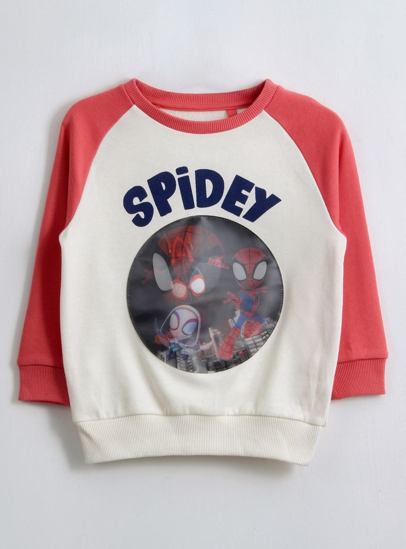 Polerón Cerrado Toddlero Spidey Raglán