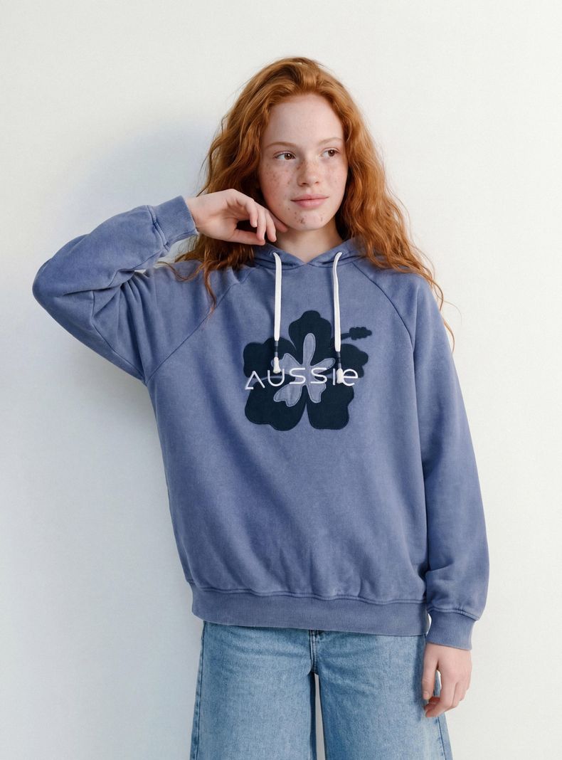 Polerón Lavado Acid Wash Diseño Parche