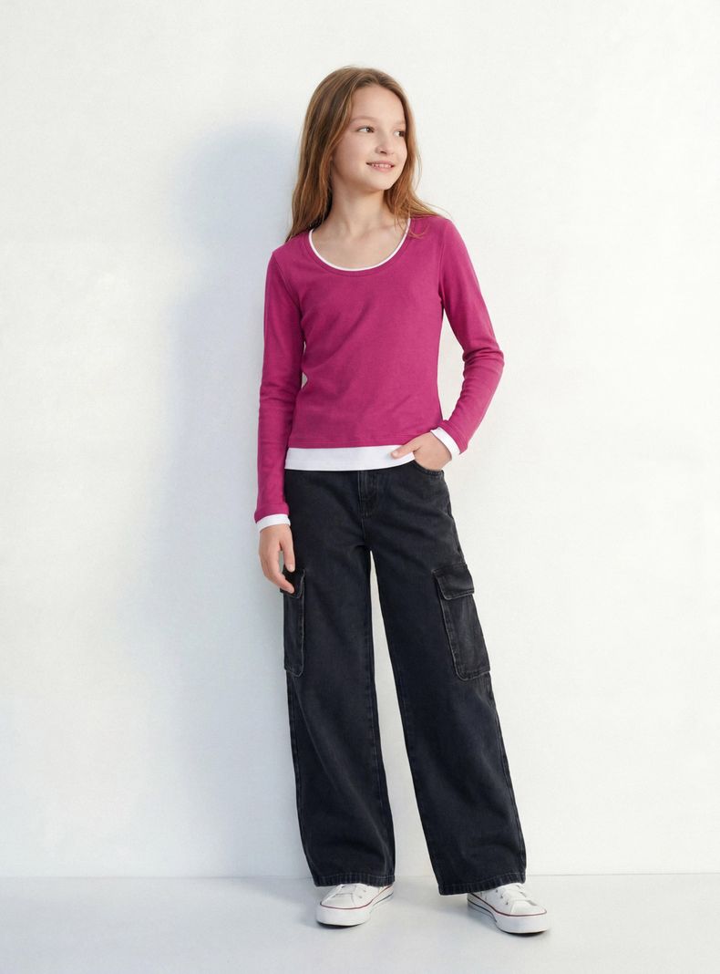 Jeans Mini Tachas Pretina