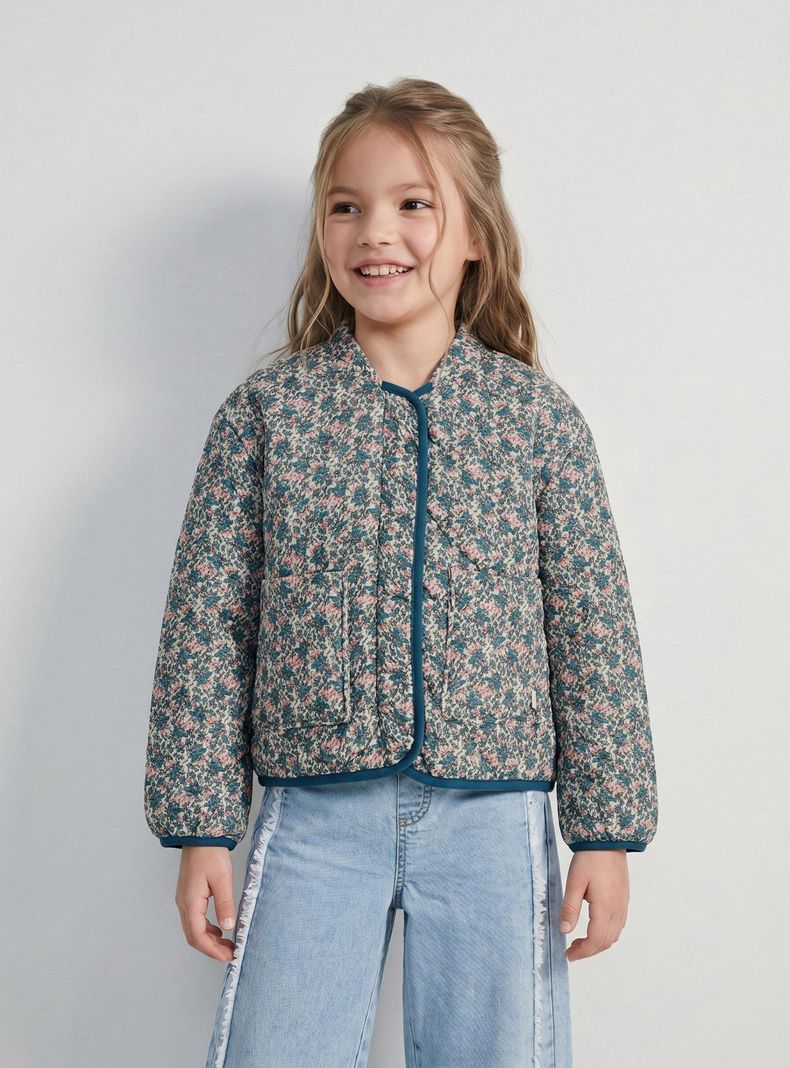 Chaqueta Quilt con Relleno Estampada