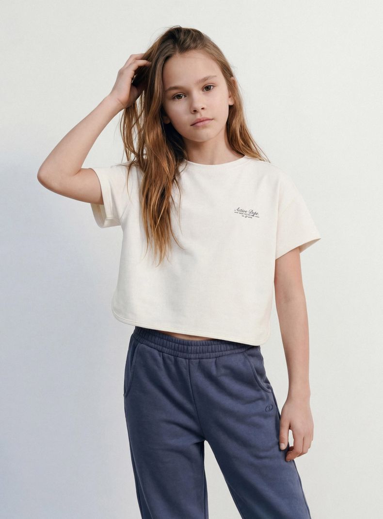 Polera Crop Deportiva Niña