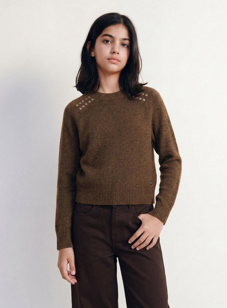 MELT SWEATER TEJIDO DE PUNTO MANGA RAGLÁN CON TACHAS