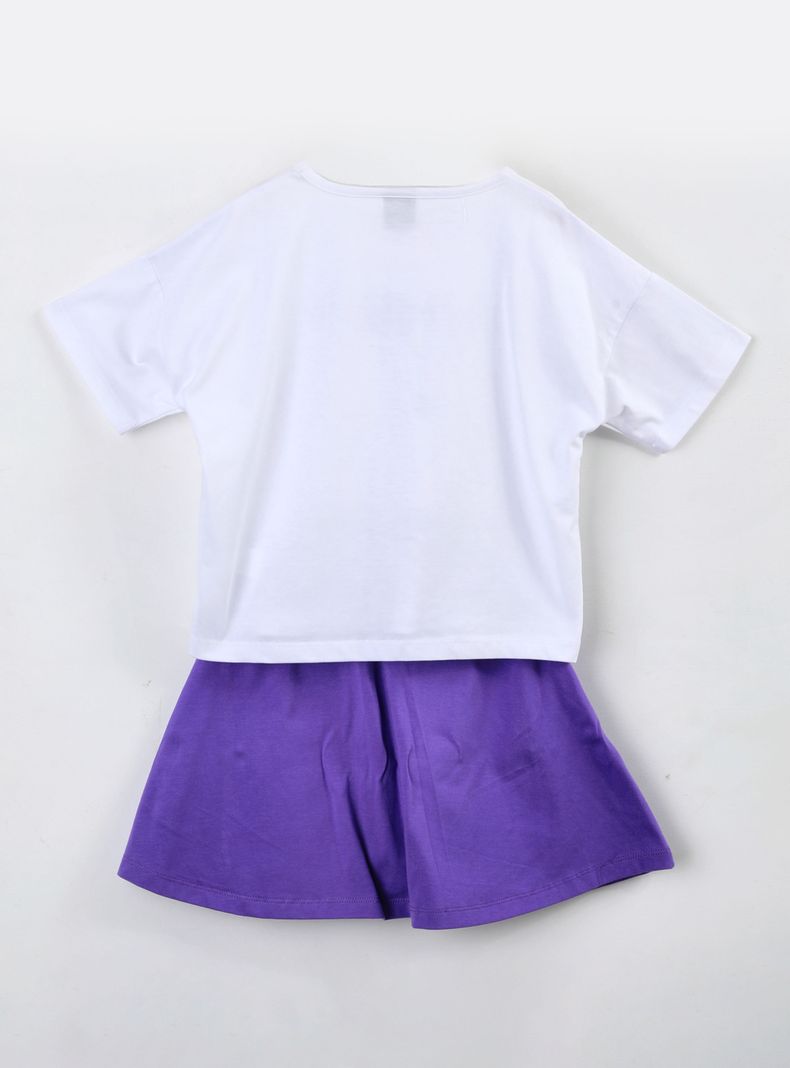 Conjunto Polera y Falda Short K-Pop Demon Hunters Niña