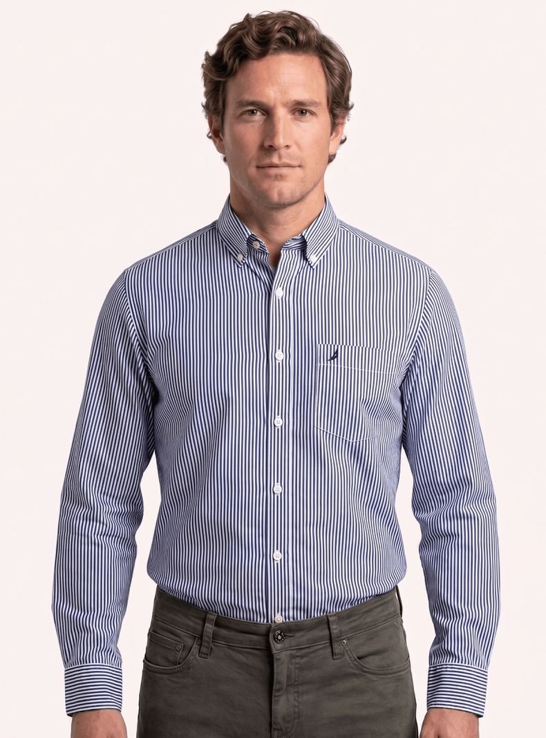 Camisa Botones Líneas