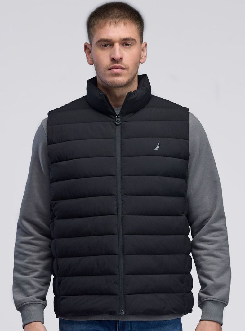 Parka Acolchada sin Mangas Unicolor