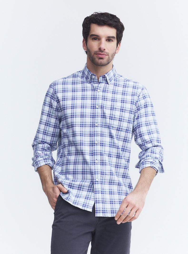 Camisa Oxford Algodón Cuadros