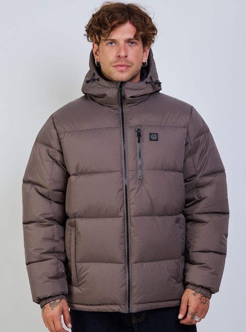 Parka Poliéster Capucha Manga Larga