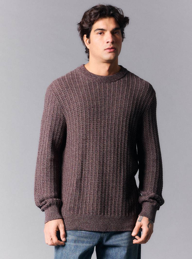 Sweater Melange Cuello Redondo