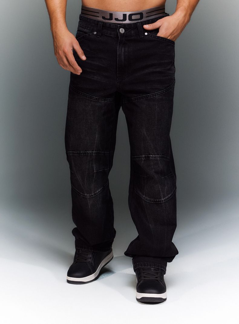 Jeans Relaxed Corte Rodilla