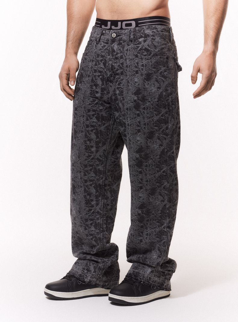 Jeans Relaxed Fit Jacquard
