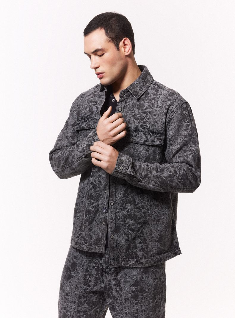 Sobrecamisa Denim Jacquard
