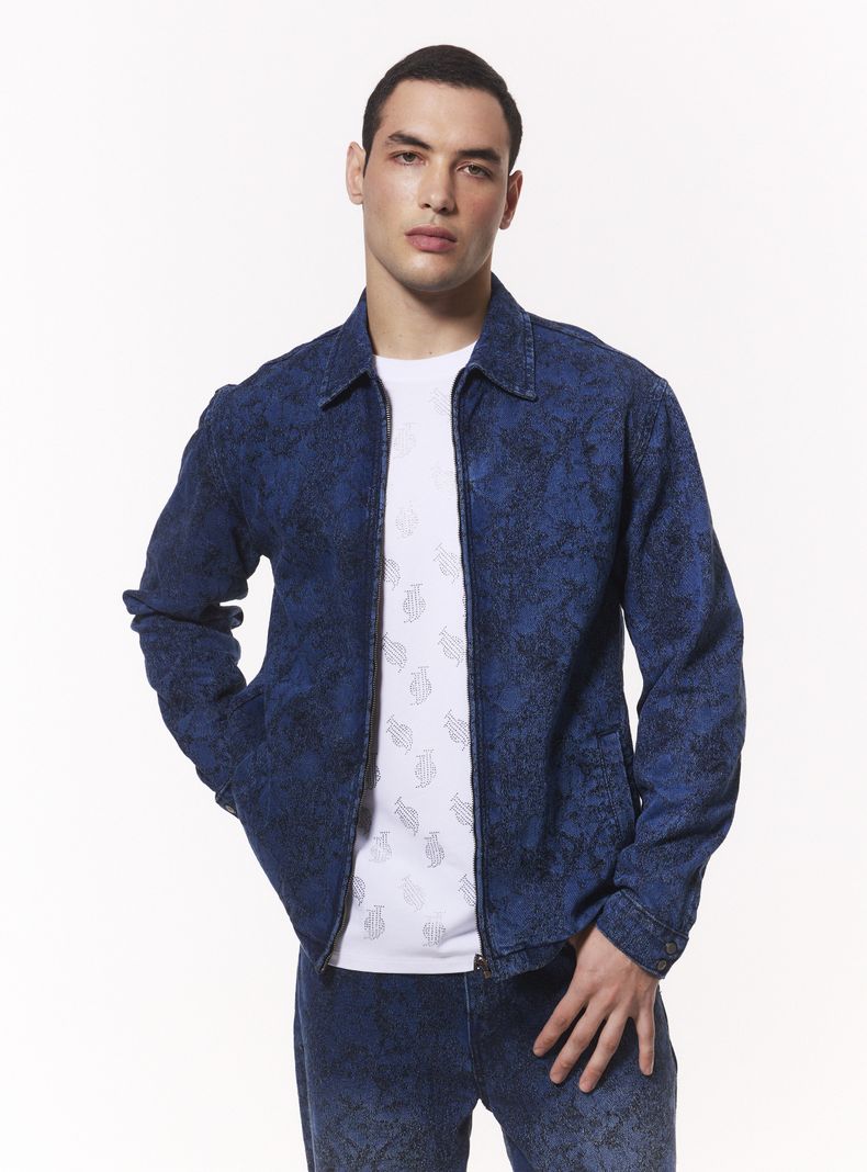 Chaqueta Denim Jacquard Texturado