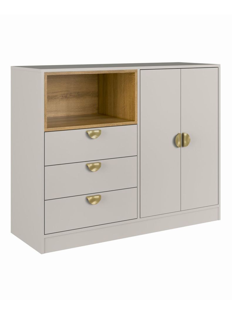 Comoda 2 Puertas y 3 Cajones Carino Arena
