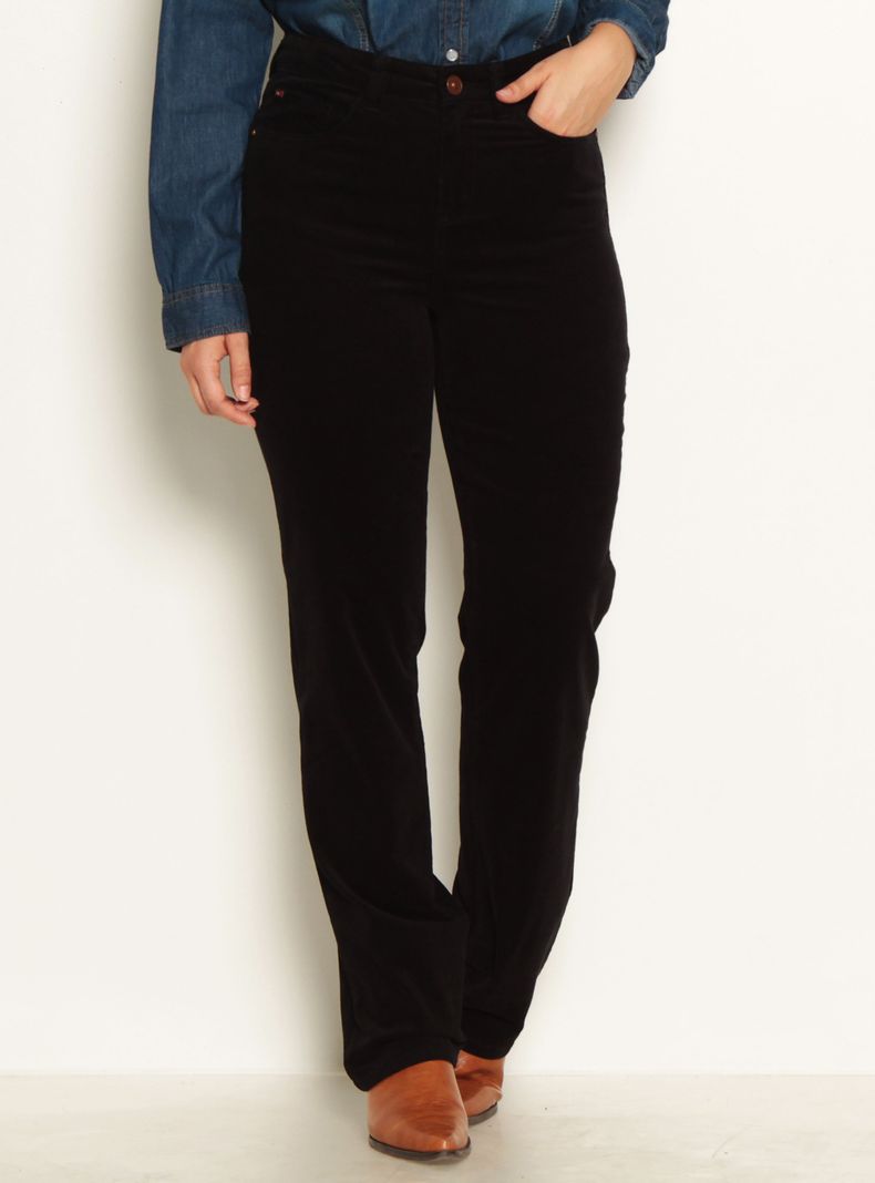 Pantalón Cotelé Recto Push In Push Up Pretina