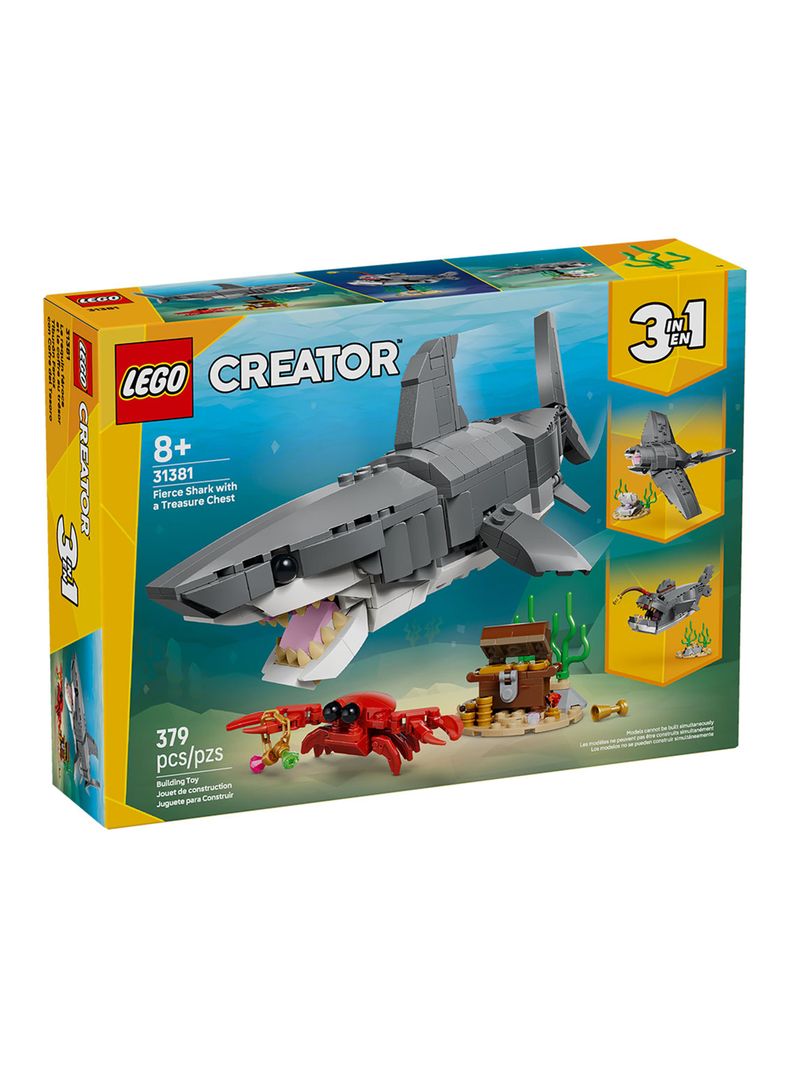 Lego Tiburón Feroz con Cofre del Tesoro Creator