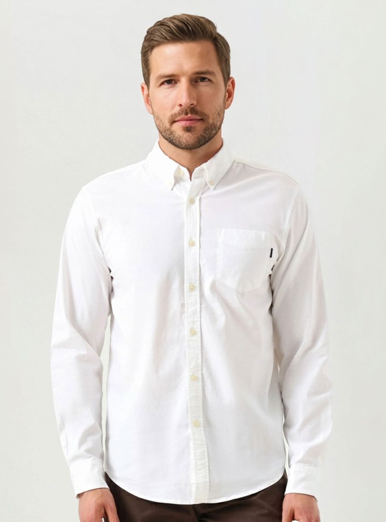 Camisa Manga Larga Regular con Botones