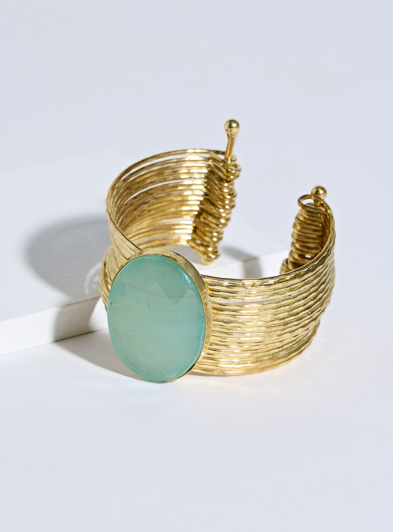 Pulsera Esclava con Piedra Natural
