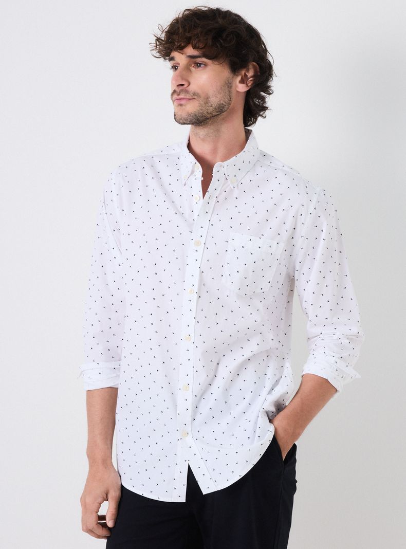 Camisa Manga Larga Poplin Print