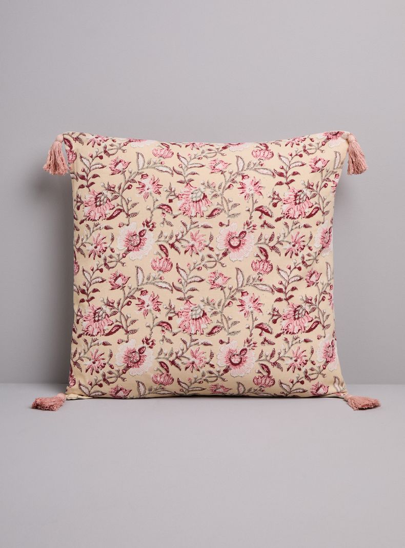 Cojín Floral Rosa
