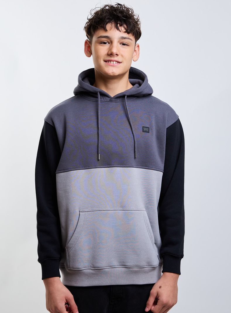 Poleron Canguro Grey Nino Gris 10