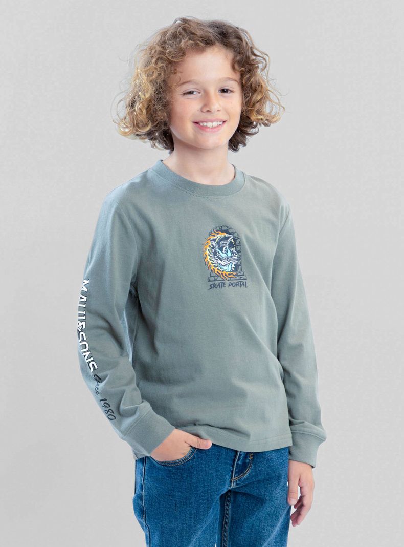 Polera Estampado Flame Shark