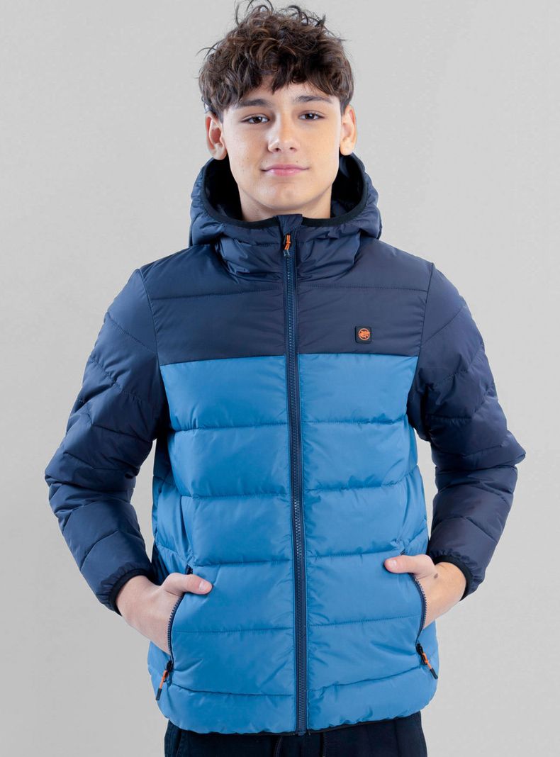 Parka Blockcolor con Capucha Niño