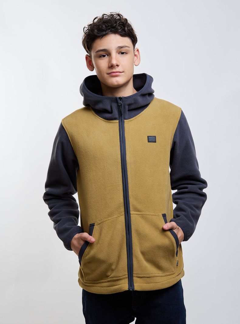Polerón Micropolar con Capucha Khaki