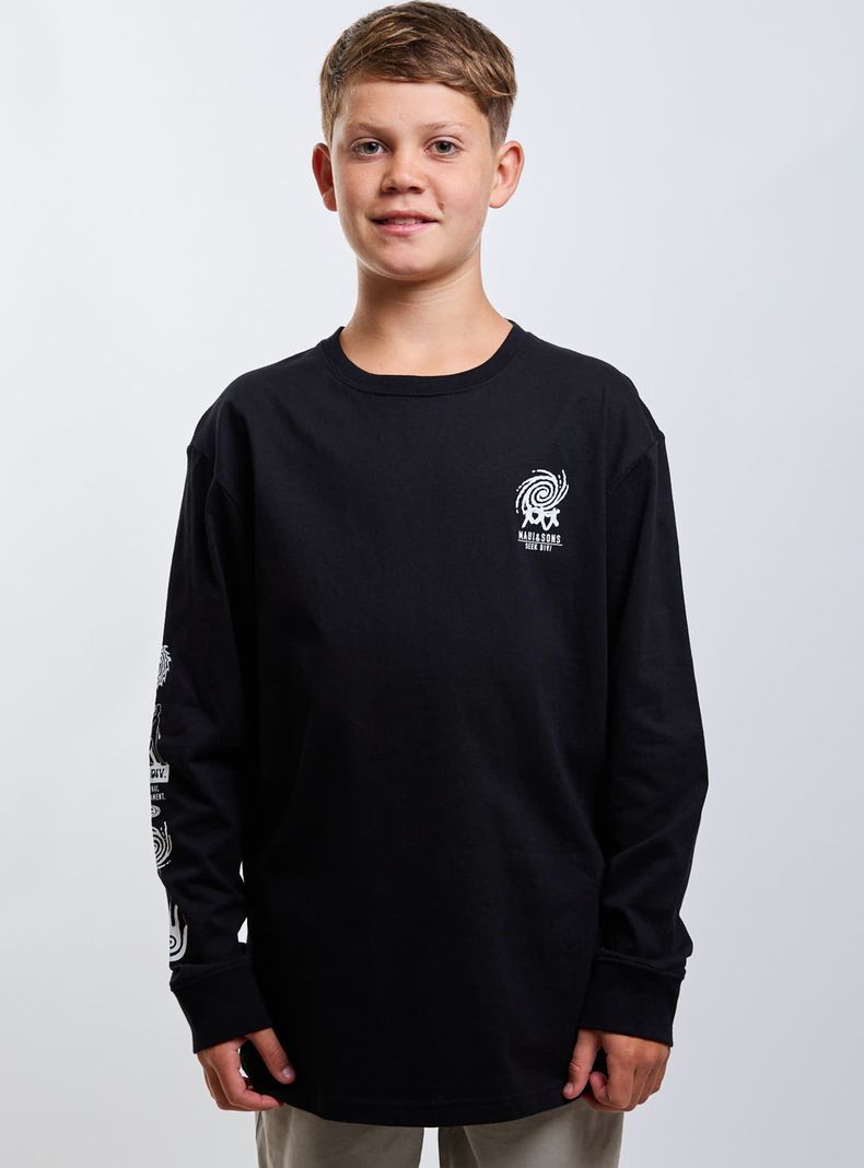 Polera Manga Larga Estampado Manga Niño