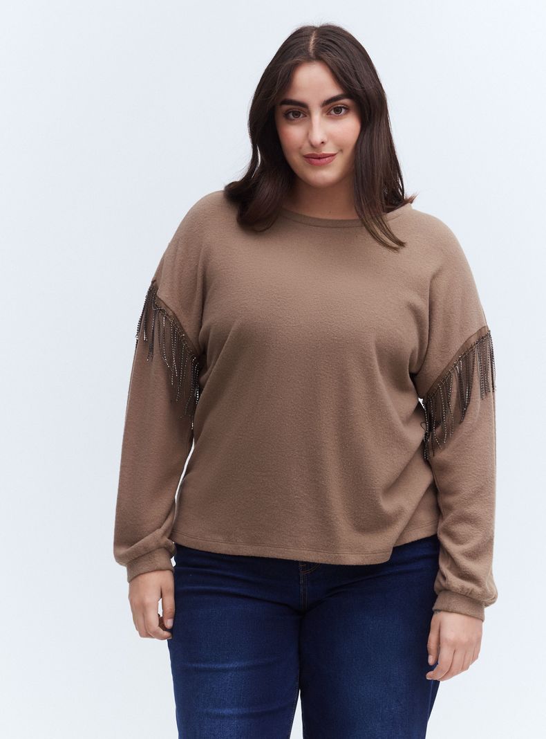 Polera con Flecos de Cadena