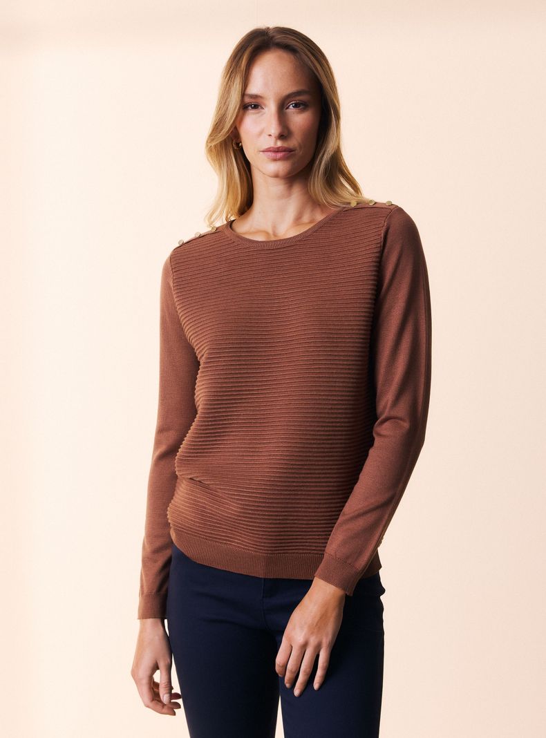 MARITTIMO SWEATER TEJIDO LISTADO EN RELIEVE
