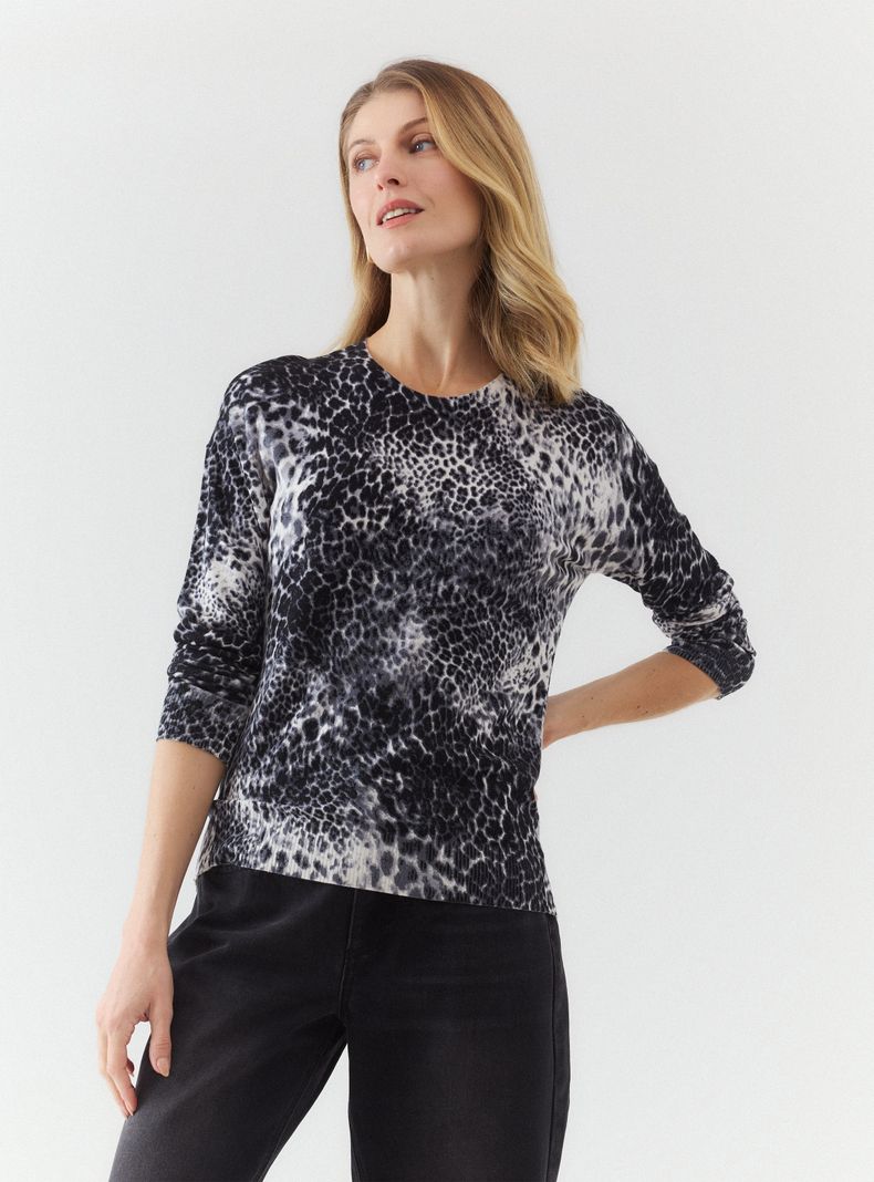 Sweater Escote Redondo Estampado