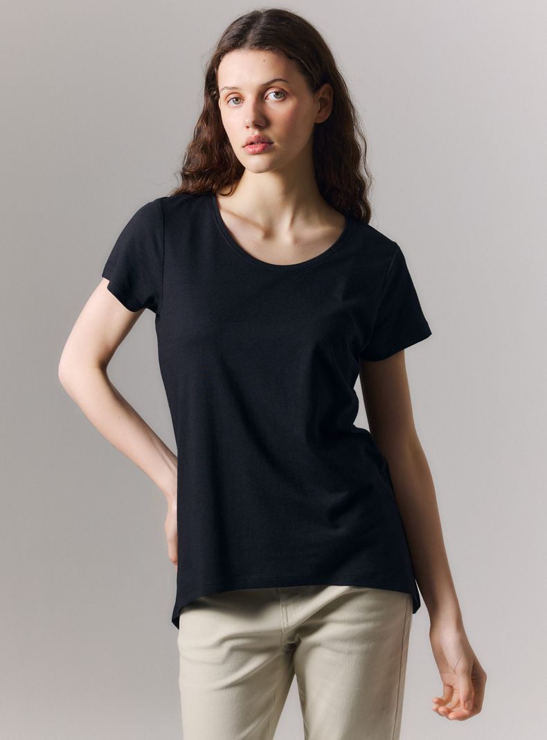 Polera Cuello Redondo Manga Corta Regular Fit Lisa